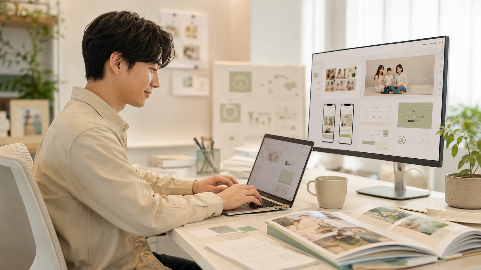 パソコンでWebサービスを開発するエンジニア